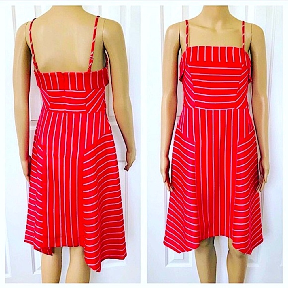 Banana Republic Spaghetti Strap Stripe Midi Dress